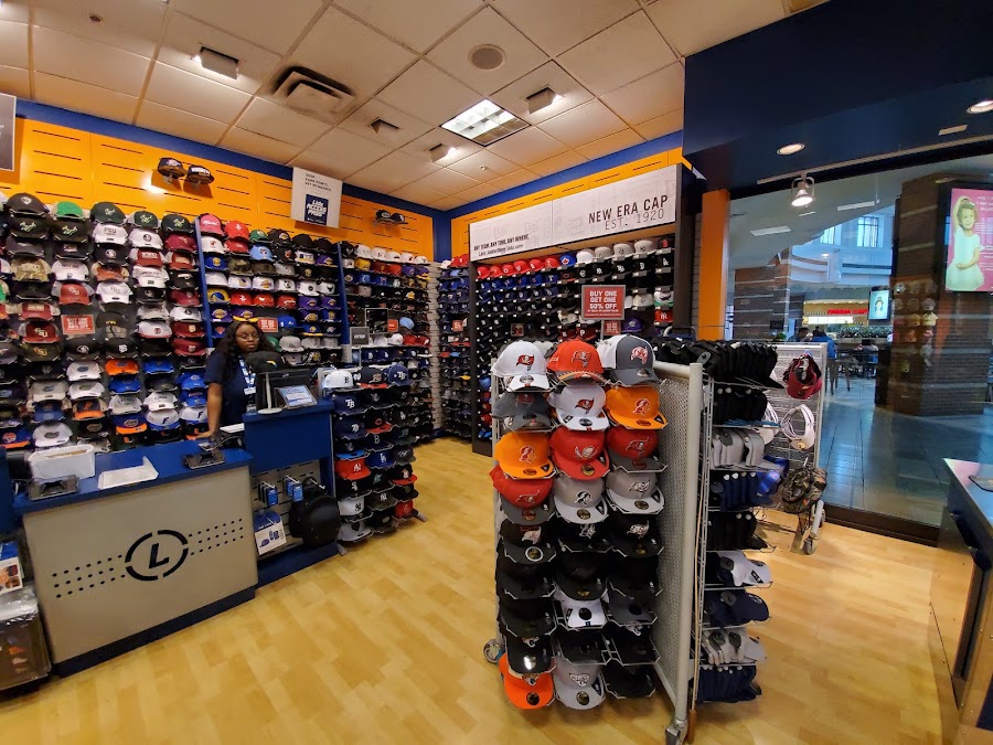 Lids Brandon storefront and hat wall