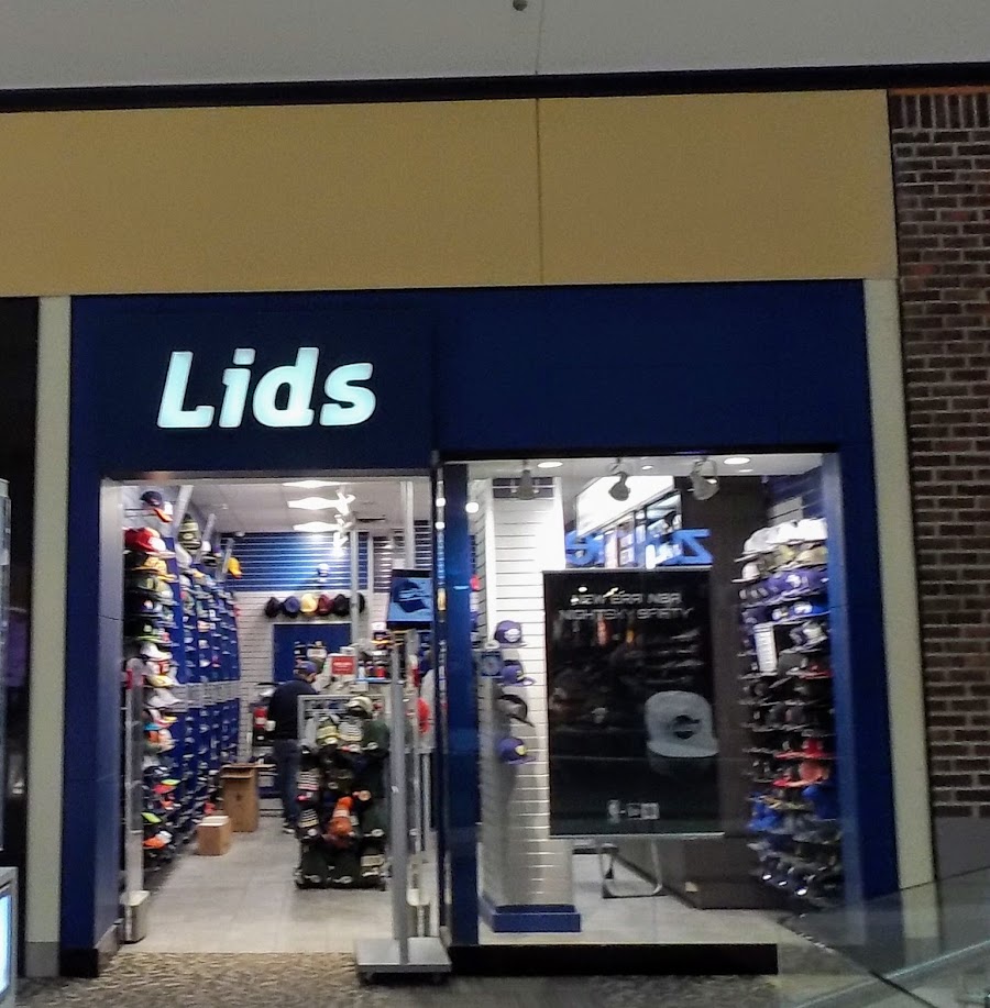 Lids Southridge storefront and hat wall