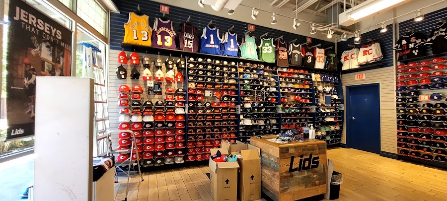 Lids storefront and hat wall