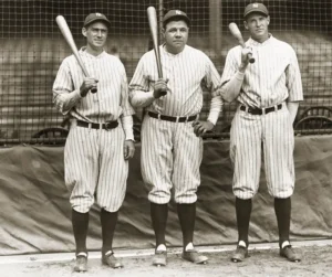 1928 World Series celebration with New York Yankees players after sweeping St. Louis Cardinals