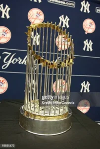 1939 World Series celebration with New York Yankees players after sweeping Cincinnati Reds