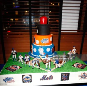 New York Mets Miracle Mets celebration at Shea Stadium with players and fans