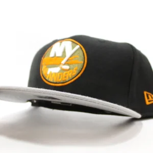 New Era New York Islanders fitted hat Black Gray Light Orange colorway - Islanders Fans Score Big with This Clean New Era Fitted Drop