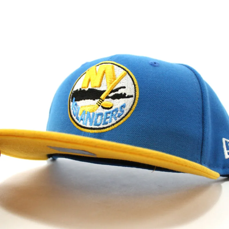 New Era New York Islanders fitted hat CARDINAL BLUE YELLOW colorway - New Era Drops Fresh Islanders Fitted in Bold Cardinal Blue and Yellow