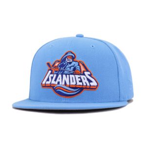 New Era New York Islanders fitted hat navy, blue, orange colorway - New Era Drops Sky Blue Islanders Fitted in Retro 1995 Colorway