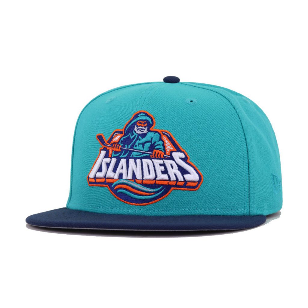 New Era New York Islanders fitted hat navy, blue, orange, teal colorway - New Era Drops Fresh Islanders Fitted in Vibrant Teal Oceanside Colorway