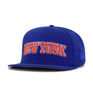 New Era New York Knicks fitted hat black, blue, orange, royal colorway - New Era Drops Fresh Knicks Fitted in Light Royal Blue Colorway