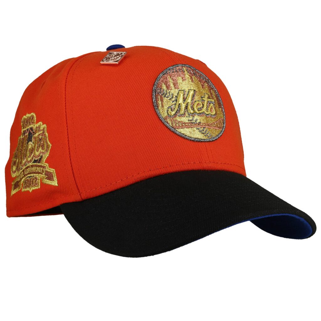 New Era New York Mets fitted hat black, blue, orange, gold colorway - New Era Drops Fire Mets Fitted Celebrating 40 Years of Baseball History