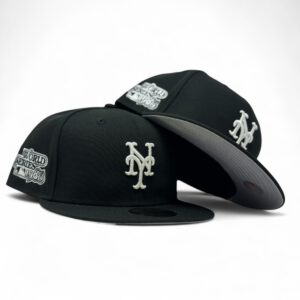 New Era New York Mets fitted hat black colorway - New Era Drops Clean Mets Fitted with 1986 World Series Patch