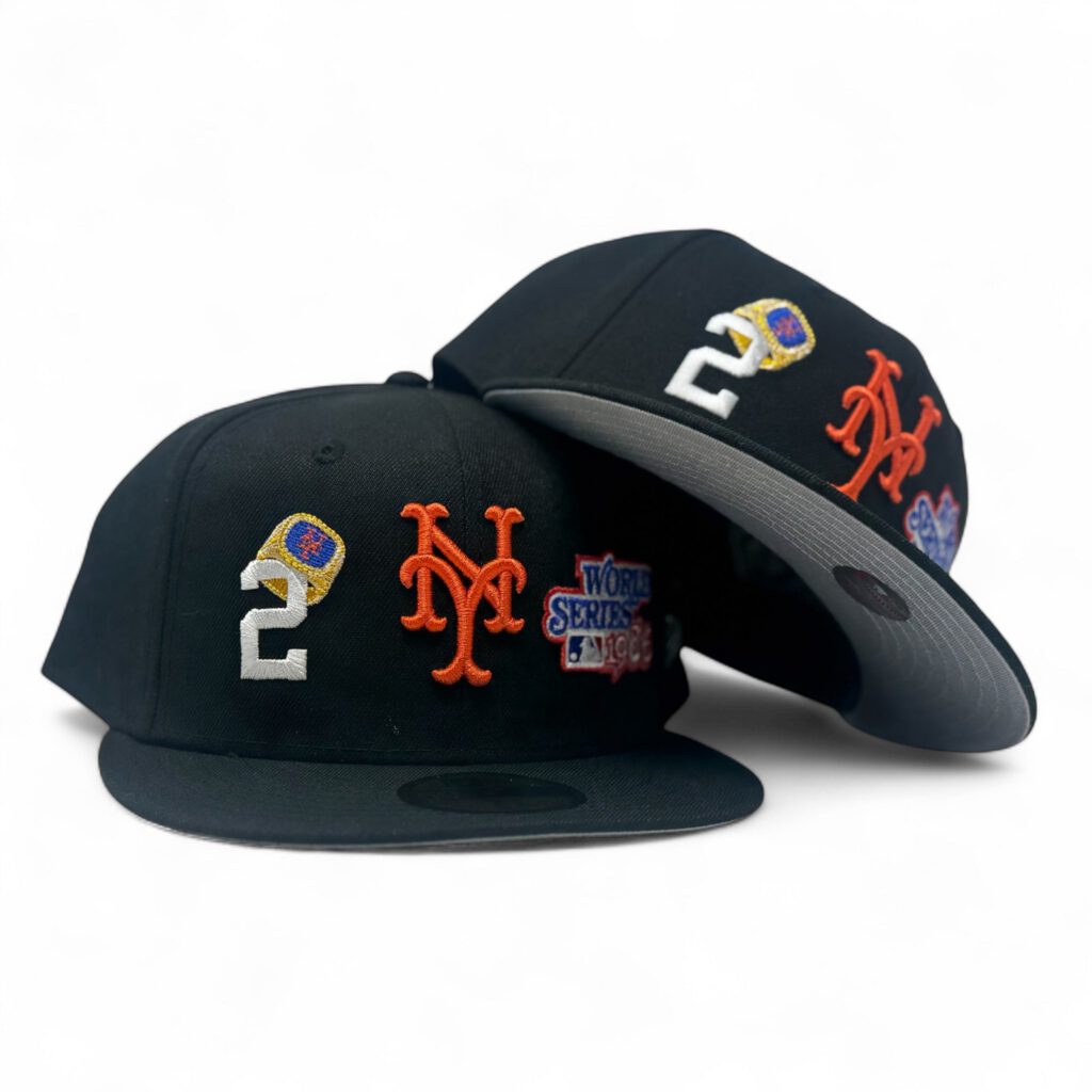 New Era New York Mets fitted hat black colorway - New Era Drops Clean Mets 2X Champions Fitted Celebrating Championship History