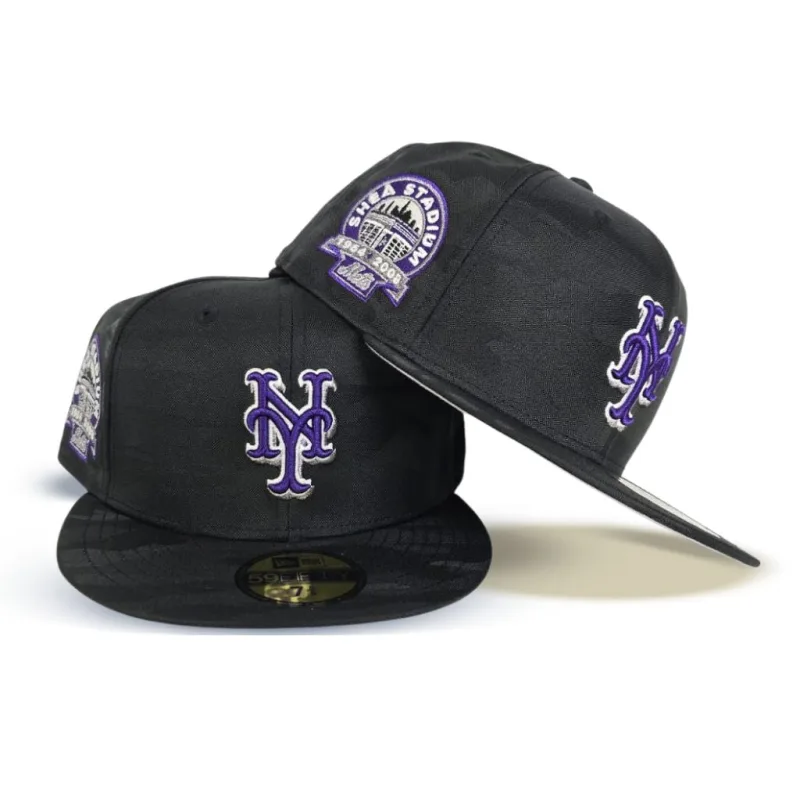 New Era New York Mets fitted hat black, gray colorway - New Era Drops Glow-in-the-Dark Mets Fitted with Shea Stadium Patch