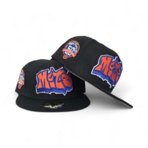 New Era New York Mets fitted hat black, gray, gray bottom colorway - Miracle Mets Anniversary Fitted: New Era Celebrates 50 Years of Championship Glory