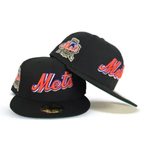New Era New York Mets fitted hat black, green colorway - Mets Anniversary Fitted: New Era Celebrates Four Decades of Championship History