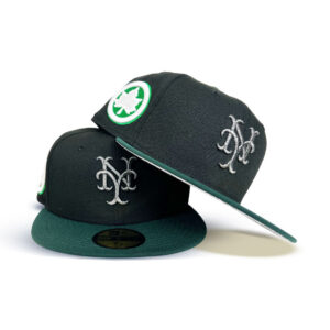 New Era New York Mets fitted hat black, green, gray, gray bottom colorway - New Era Drops Clean Mets Fitted with NYC Park Side Patch
