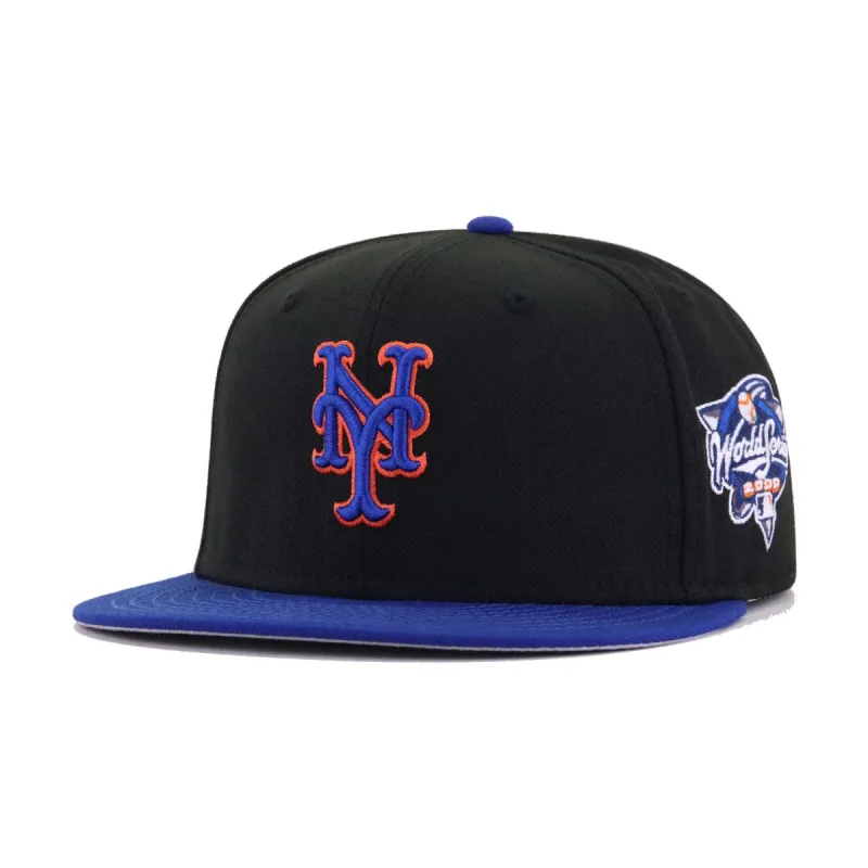 New Era New York Mets fitted hat black, blue, orange, royal colorway - 2000 World Series Fitted: New Era Drops Mets Subway Series Commemorative