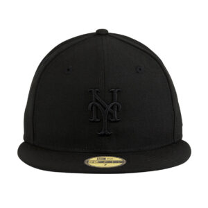 New Era New York Mets fitted hat Black, Black colorway - New Era Drops Clean Mets Fitted in All-Black Colorway