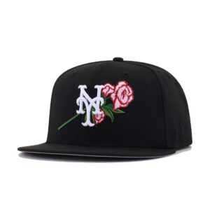 New Era New York Mets fitted hat black, red, green colorway - New Era’s Black Rose Mets Fitted Brings Floral Fire to Queens