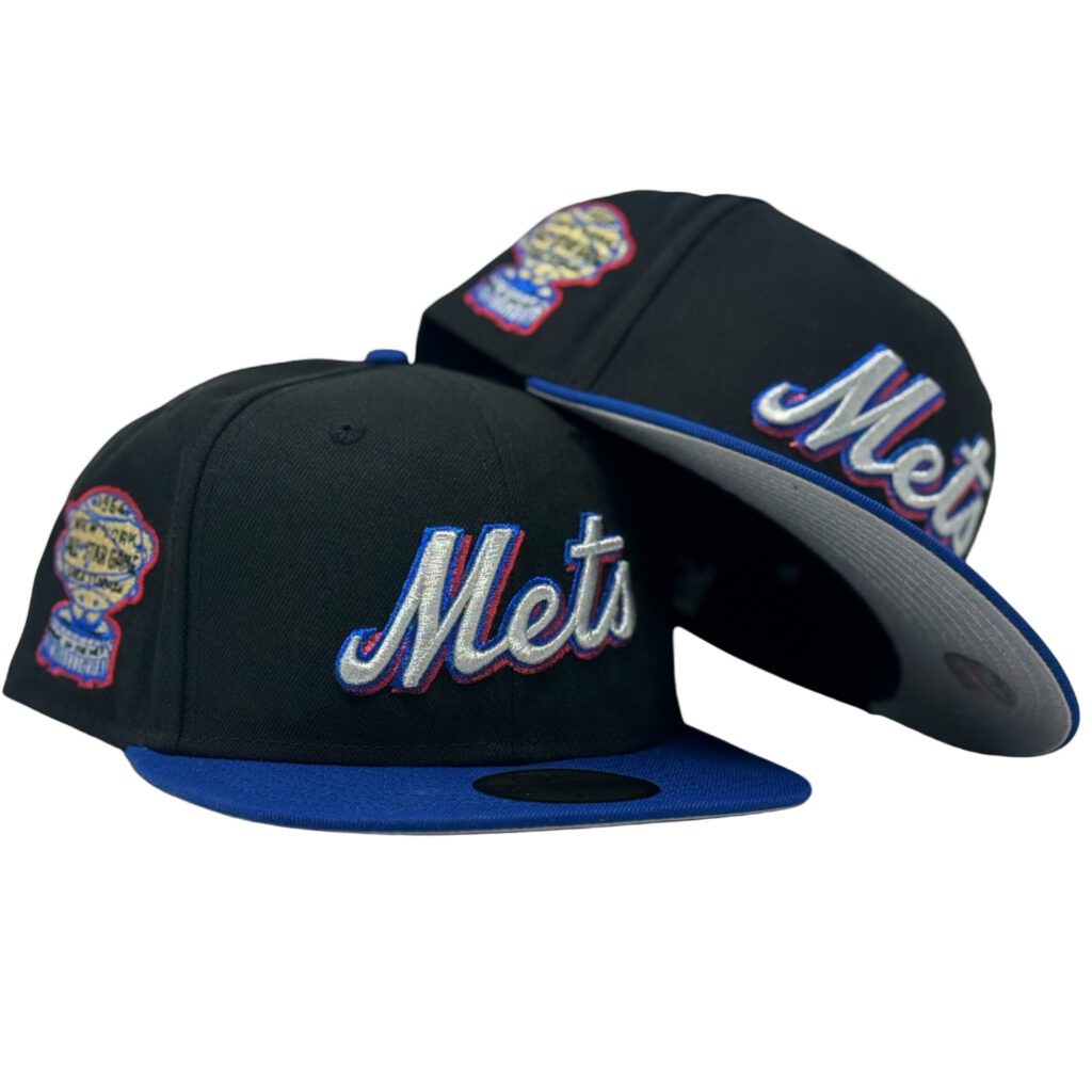 New Era New York Mets fitted hat black, blue, royal colorway - New Era Drops Clean Mets Fitted with 1964 All Star Game Patch