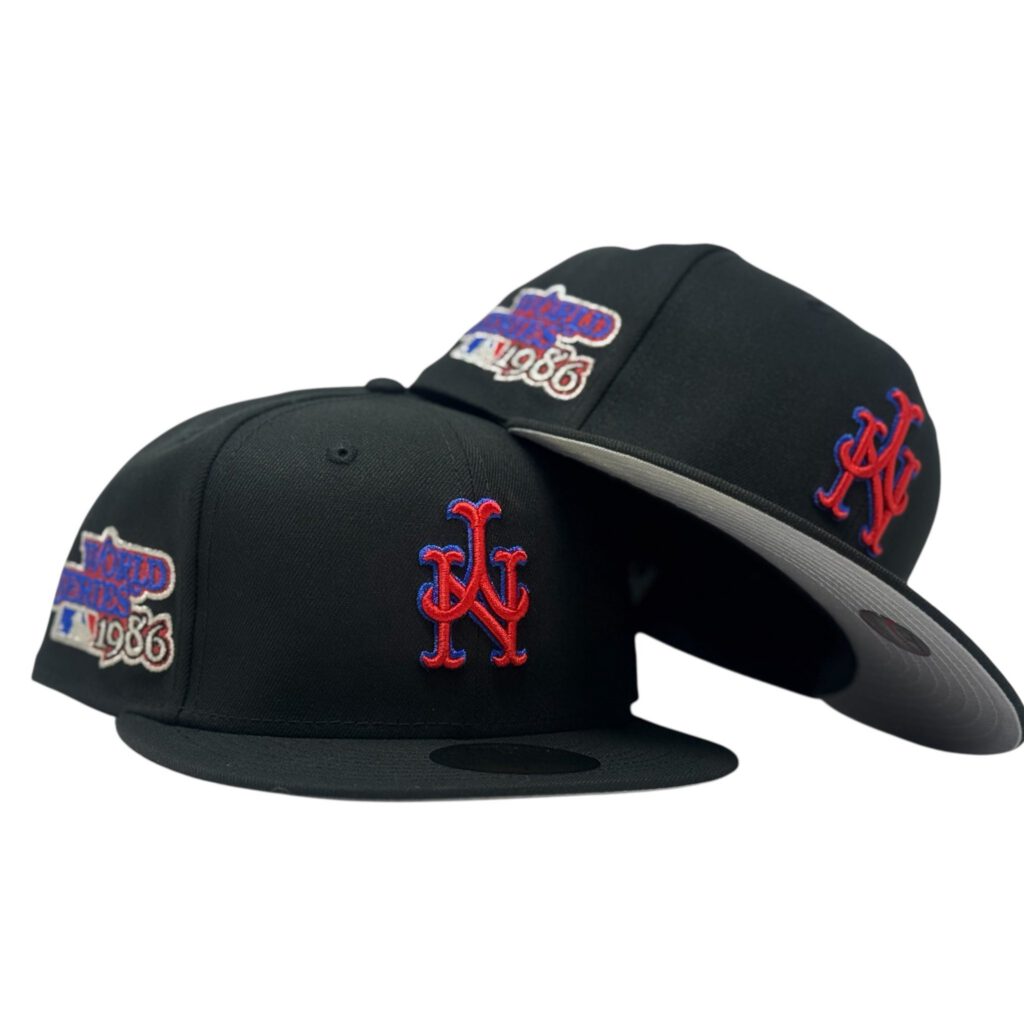 New Era New York Mets fitted hat black colorway - New Era Drops Unique Mets Fitted with Upside Down Logo to Match Jordan Rare Air 3s