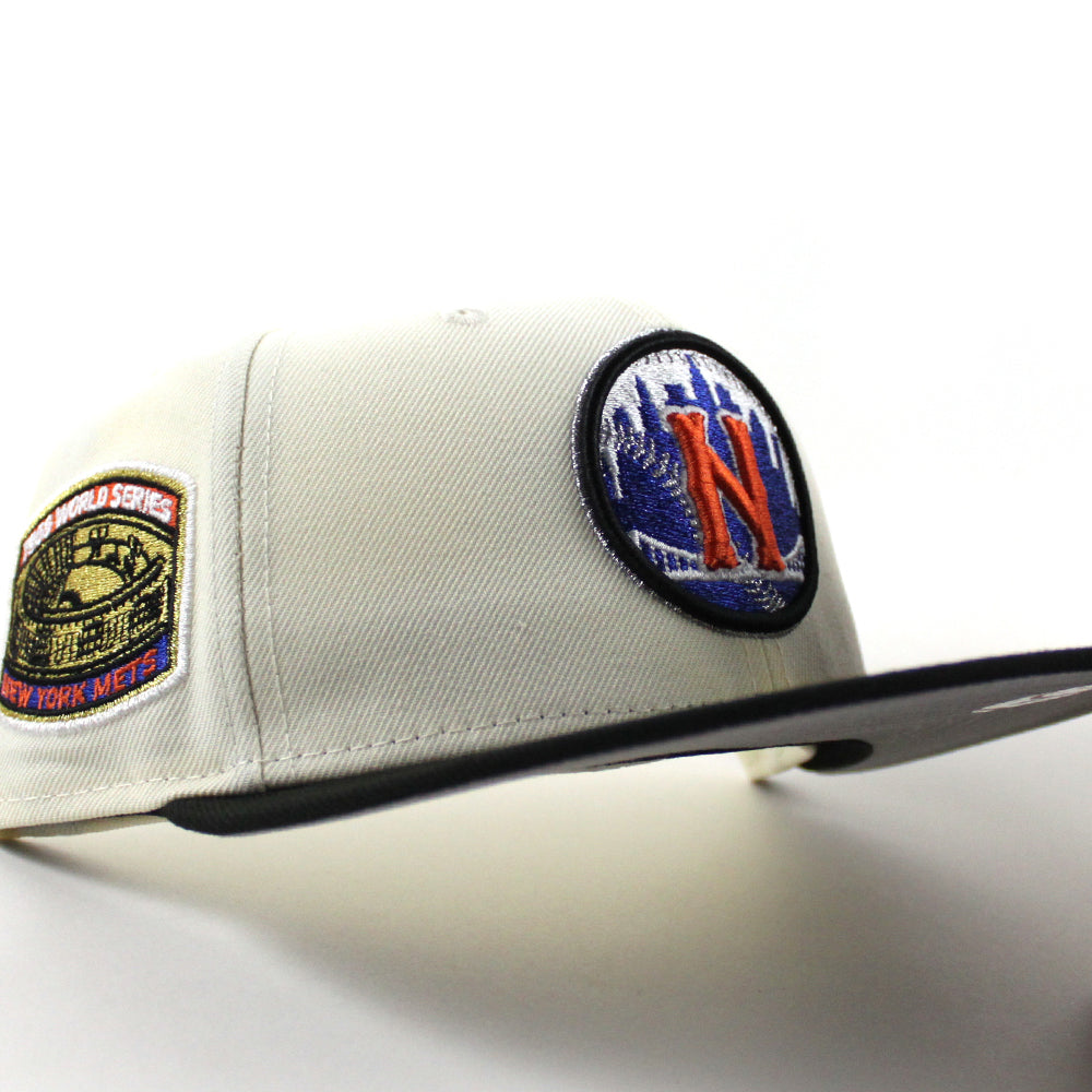 New Era New York Mets fitted hat Chrome White Black Green Under Brim colorway - Miracle Mets Fitted: New Era’s 1969 World Series Chrome White Commemorates Baseball’s Greatest Upset