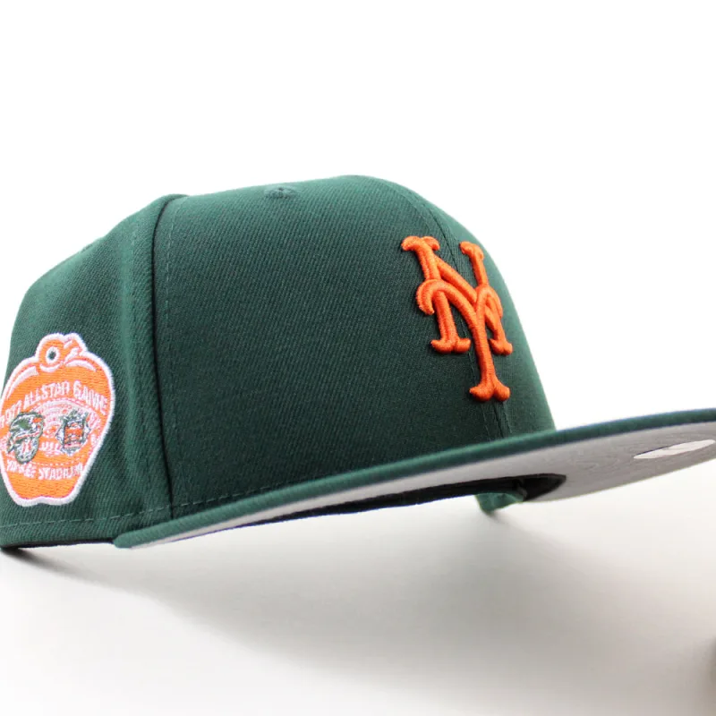 New Era New York Mets fitted hat Dark Green Gray Under Brim colorway - 1977 All-Star Game Fitted: New Era Celebrates Mets’ Midsummer Classic Legacy