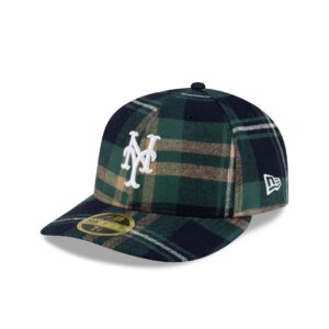 New Era New York Mets fitted hat green colorway - New Era Drops Clean Mets Fitted in Dark Green Check Pattern