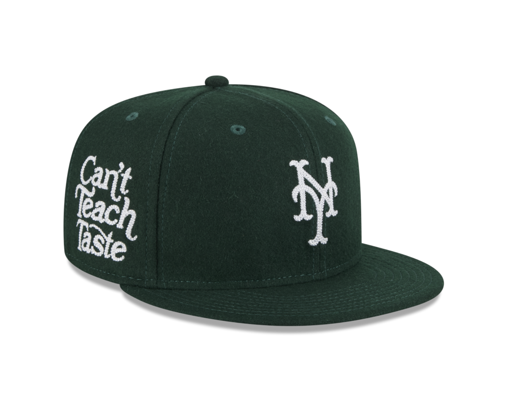 New Era New York Mets fitted hat green, green bottom colorway - New Era Drops Clean Dark Green Mets Fitted with Can’t Teach Taste Side Patch