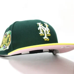 New Era New York Mets fitted hat green, pink, yellow colorway - Subway Series Fitted: New Era’s Glow-in-the-Dark Tribute to the 2000 World Series