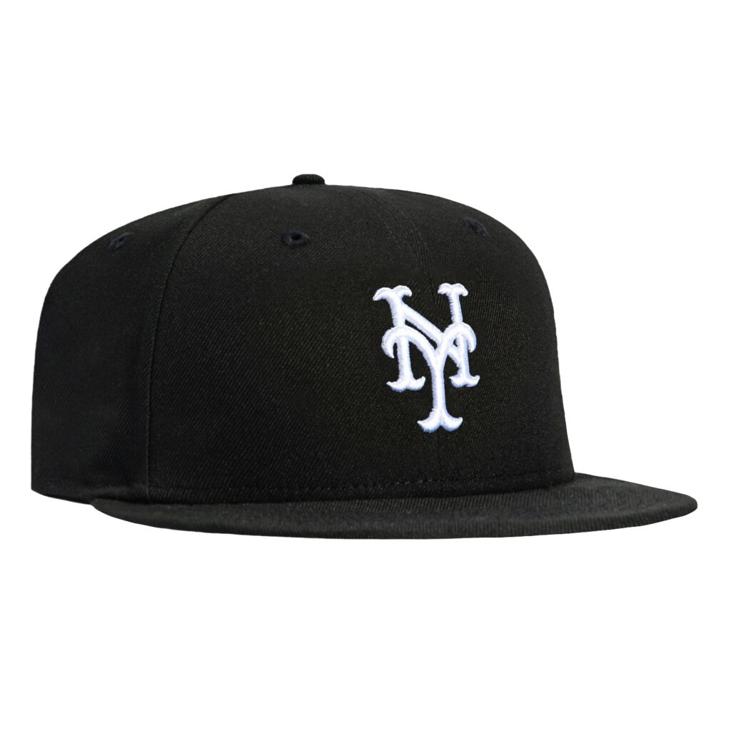 New Era New York Mets fitted hat Black, White colorway - New Era Drops Clean Mets Fitted in Classic Black and White