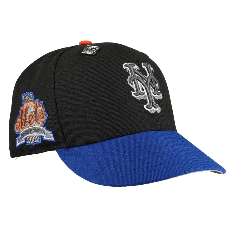 New Era New York Mets fitted hat black, grey colorway - Galactic Burst Fitted: New Era Celebrates 40 Years of Mets Championship Glory
