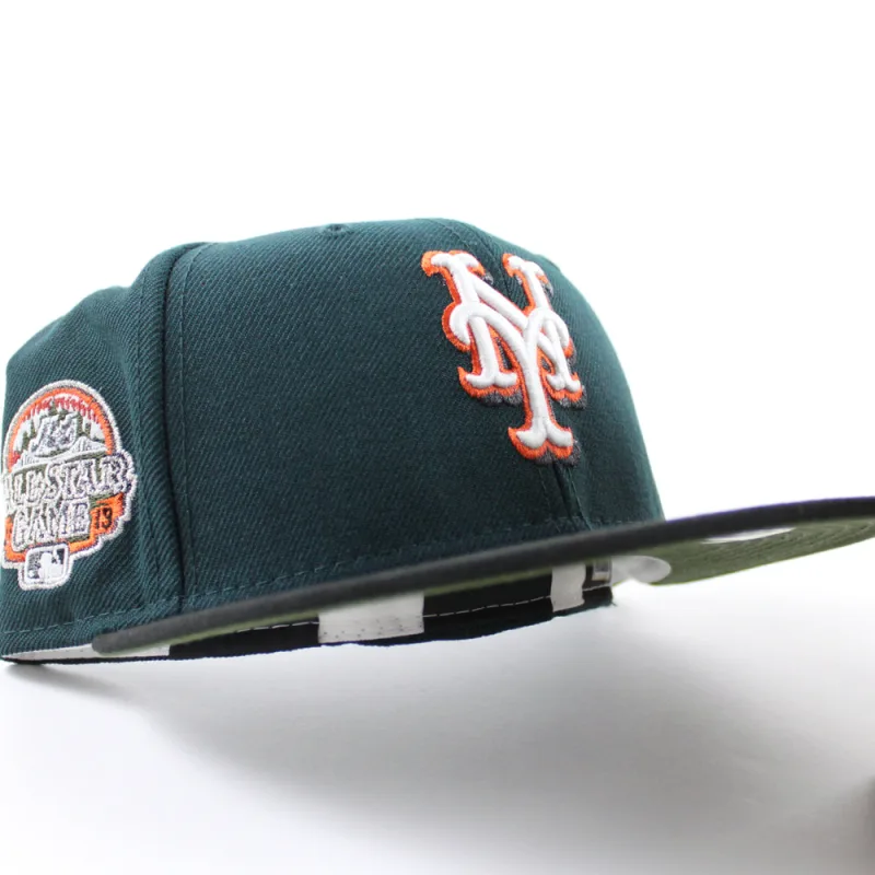 New Era New York Mets fitted hat GITD Green Black Olive Under Brim colorway - Citi Field Classic Fitted: New Era’s GITD Green Mets 2013 All-Star Game 59FIFTY