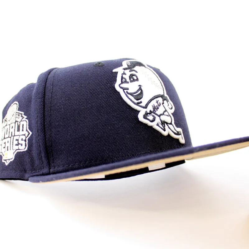 New Era New York Mets fitted hat GITD Navy Blue Khaki Under Brim colorway - 2015 World Series Fitted: New Era Honors Mets’ Magical Run with GITD Navy Tribute