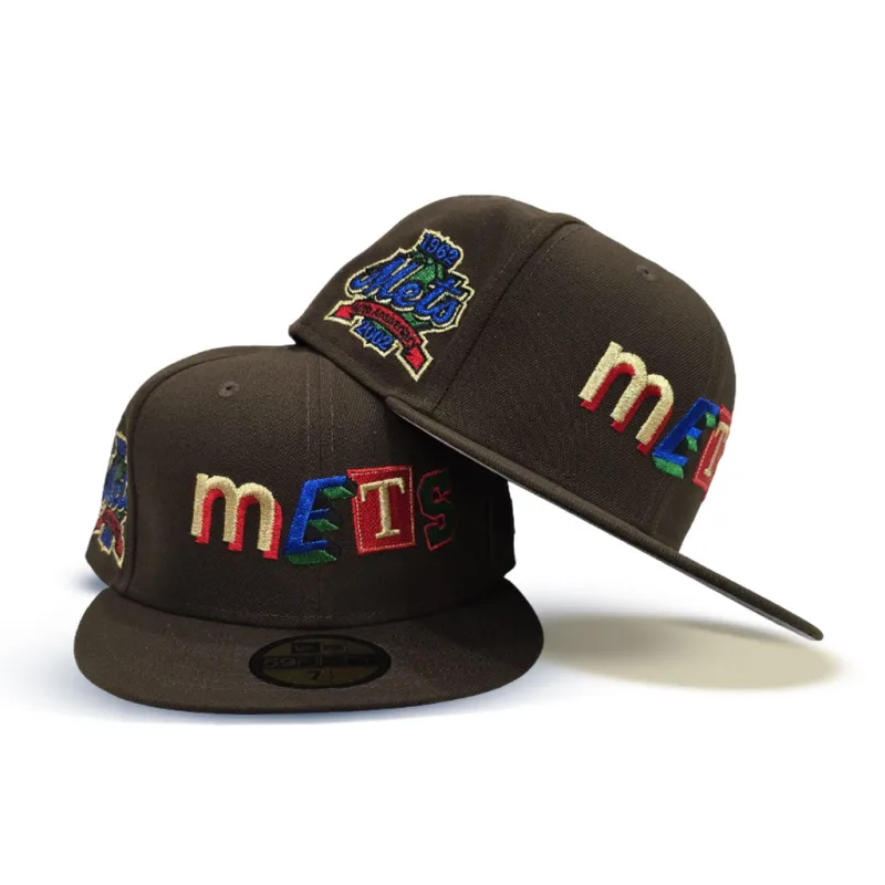 New Era New York Mets fitted hat gray, brown colorway - Mets 40th Anniversary Fitted: New Era Honors Four Decades of Amazing Baseball