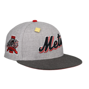 New Era New York Mets fitted hat grey, red colorway - New Era Drops Clean Mets Fitted with 40th Anniversary Patch