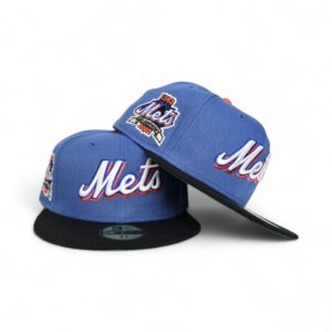 New Era New York Mets fitted hat black, blue, green, green bottom colorway - Mets Anniversary Fitted: New Era’s Imperial Blue 40th Anniversary Tribute Celebrates Franchise Milestones