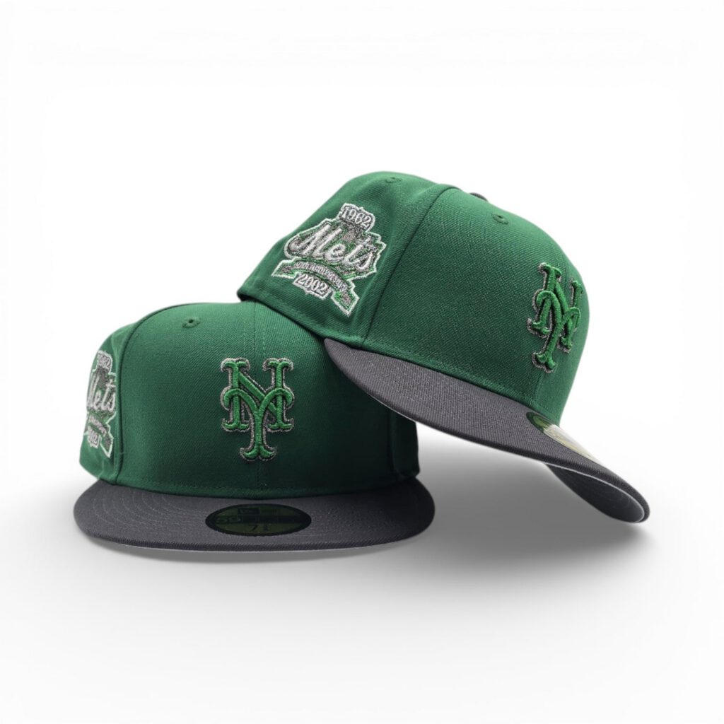 New Era New York Mets fitted hat gray, green, kelly green, gray bottom colorway - Miracle Mets Anniversary Fitted: New Era’s Kelly Green 40th Anniversary Tribute