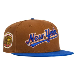 New Era New York Mets fitted hat Khaki, Royal colorway - Miracle Mets Fitted: New Era’s 1969 World Series Khaki Royal Commemorates Baseball’s Greatest Cinderella Story