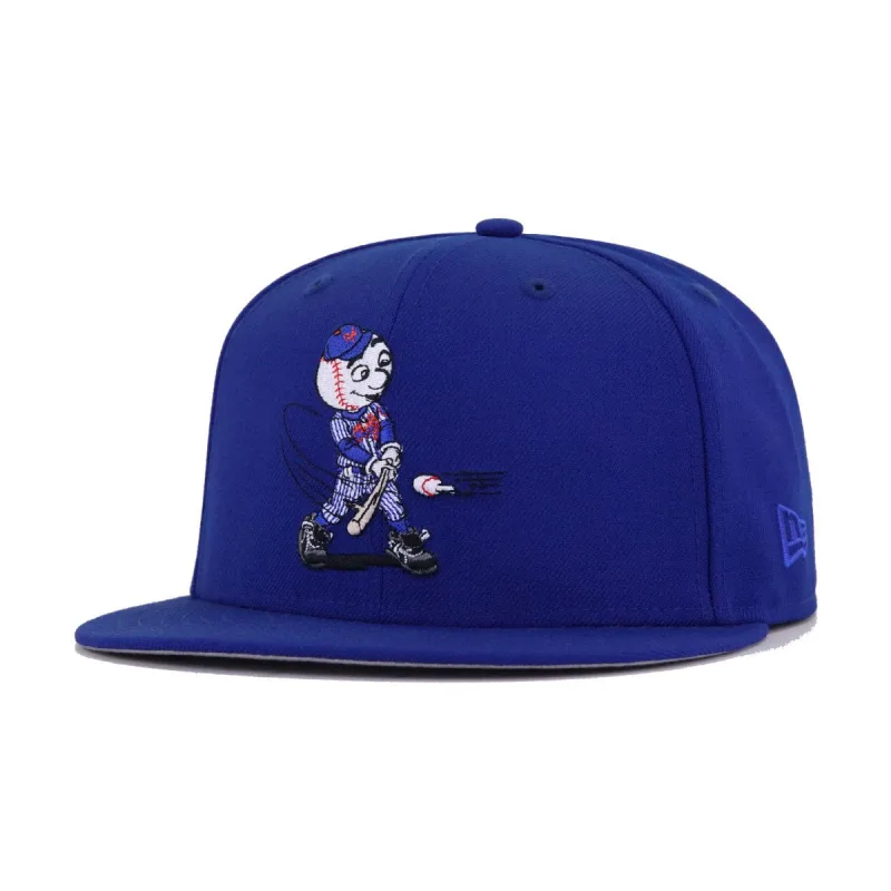 New Era New York Mets fitted hat blue, orange, royal colorway - New Era Drops Clean Mets Fitted with Mr. Met Design