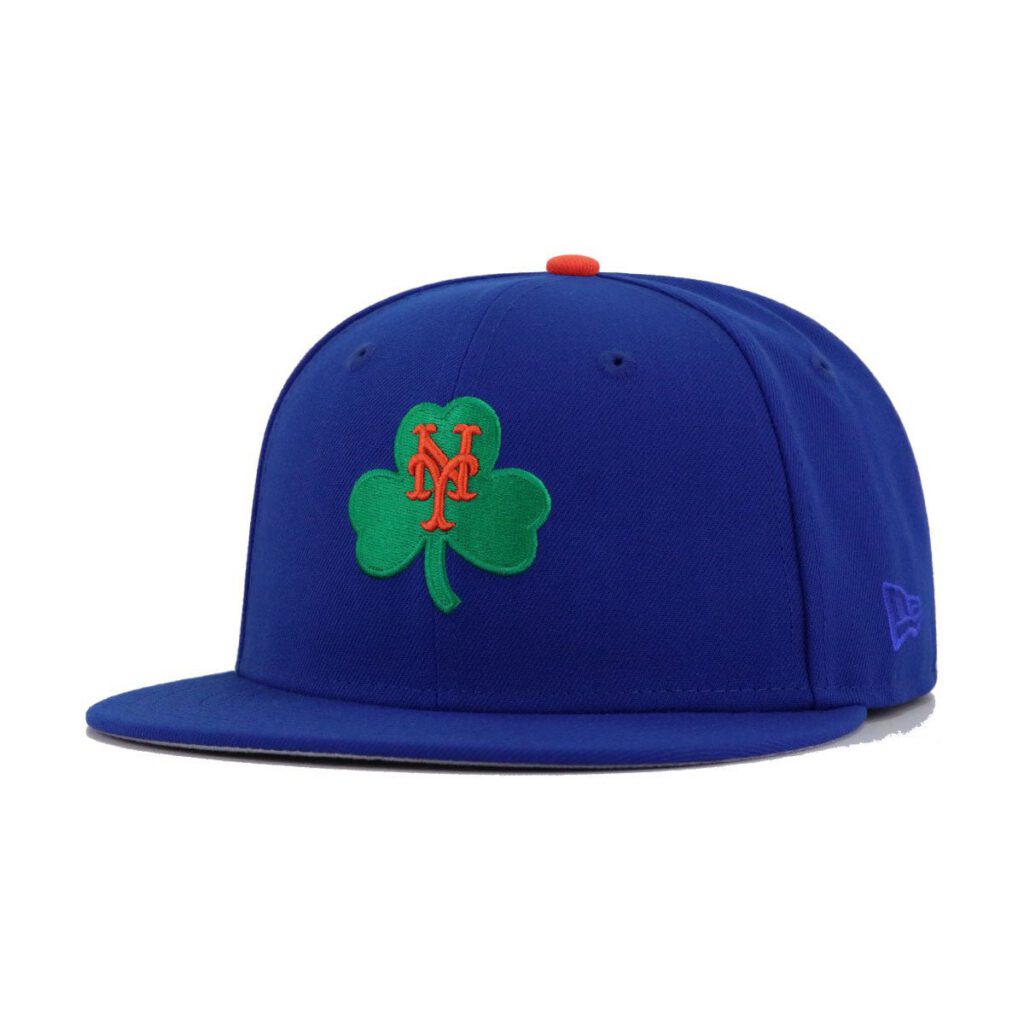 New Era New York Mets fitted hat blue, green, orange, royal colorway - New Era Mets Fitted Gets Lucky with Fresh Shamrock Colorway