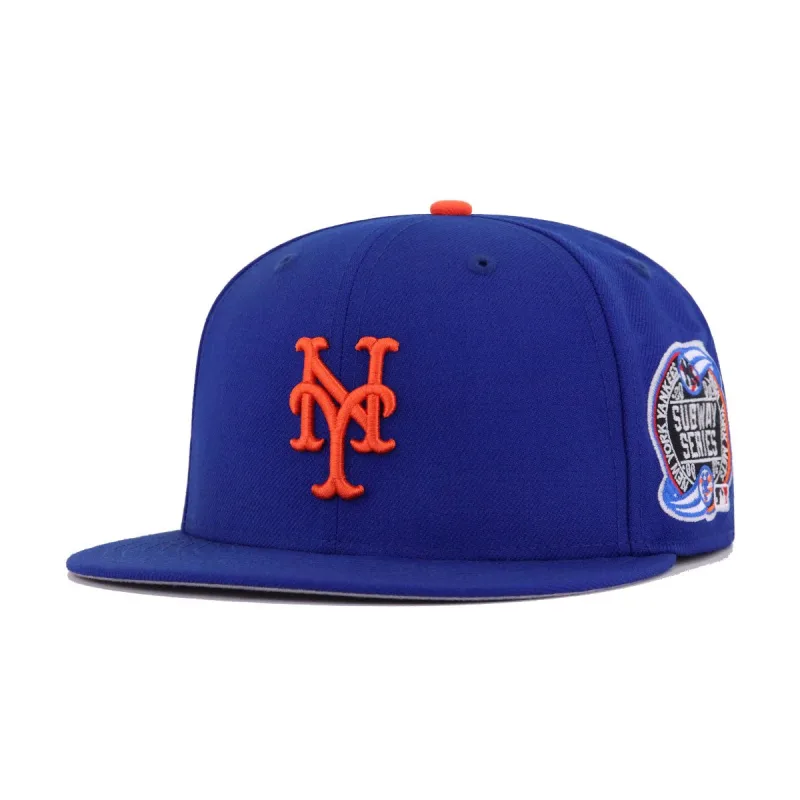 New Era New York Mets fitted hat blue, orange, royal colorway - New Era Drops Fresh Mets Fitted with Subway Series Side Patch