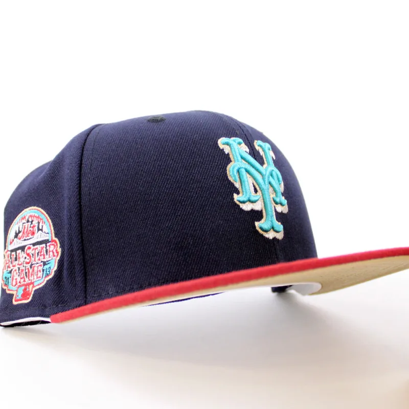New Era New York Mets fitted hat Navy Cardinal Khaki Under Brim colorway - Citi Field Fitted: New Era’s 2013 All-Star Game Mets Commemorative Drop