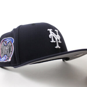 New Era New York Mets fitted hat Navy Gray Under Brim colorway - New Era Drops Clean Mets Fitted with Subway Series Patch