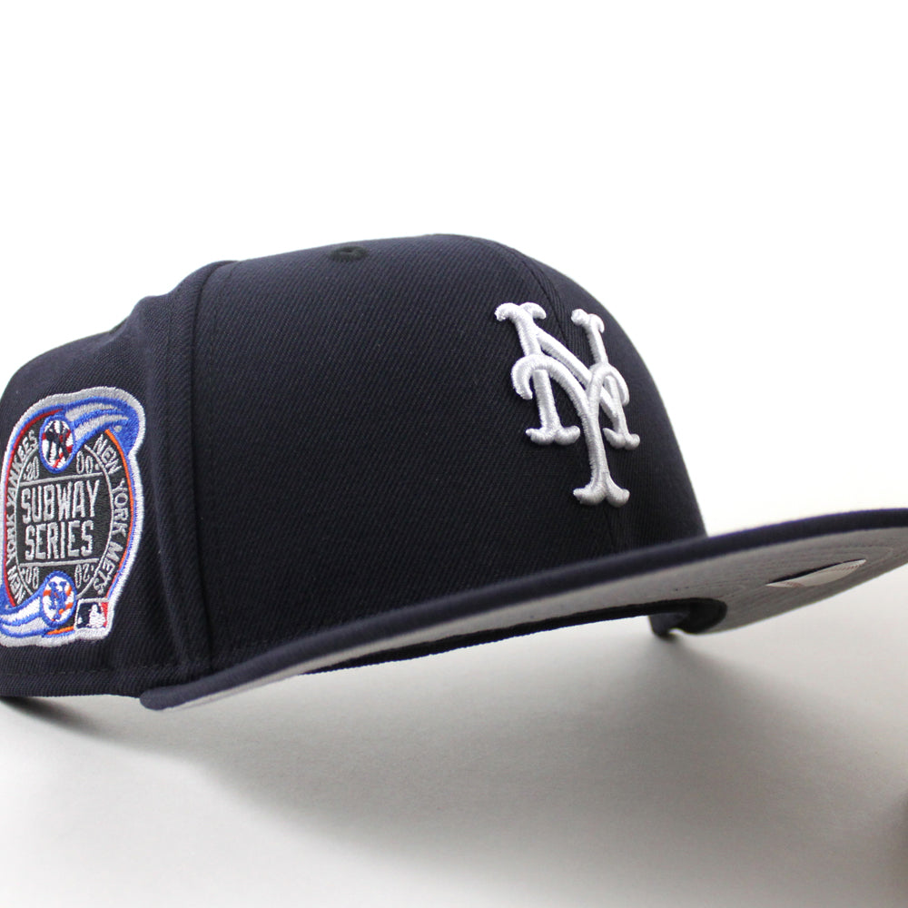 New Era New York Mets fitted hat Navy Gray Under Brim colorway - New Era Drops Clean Mets Fitted with Subway Series Patch