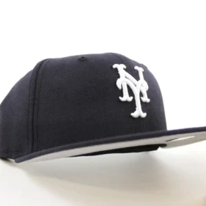 New Era New York Mets fitted hat Navy Gray Under Brim colorway - New Era Drops Clean Mets Fitted with Navy Gray Under Brim