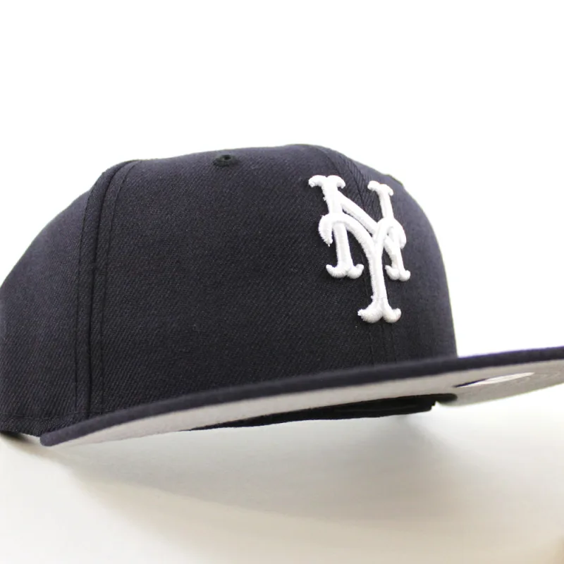 New Era New York Mets fitted hat Navy Gray Under Brim colorway - New Era Drops Clean Mets Fitted with Navy Gray Under Brim