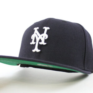 New Era New York Mets fitted hat Navy Green Under Brim colorway - New Era Drops Clean Mets Fitted with Navy Green Under Brim