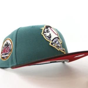 New Era New York Mets fitted hat Needle Burnt Wood Pinot Red Under Brim colorway - New Era Drops Premium Mets Fitted in Needle Burnt Wood Colorway