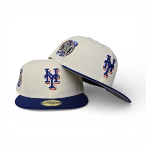 New Era New York Mets fitted hat white, gray, blue, royal, gray bottom colorway - New Era Drops Clean Mets Fitted with 2000 Subway Series Patch