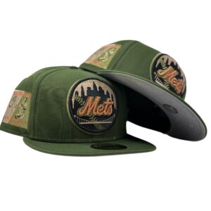 New Era New York Mets fitted hat green, olive colorway - New Era Drops Clean Mets Fitted Celebrating Shea Stadium’s 40th Anniversary