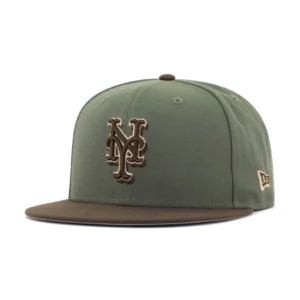 New Era New York Mets fitted hat green, brown, walnut, olive colorway - New Era Drops Earth-Toned Mets Fitted in Olive and Walnut